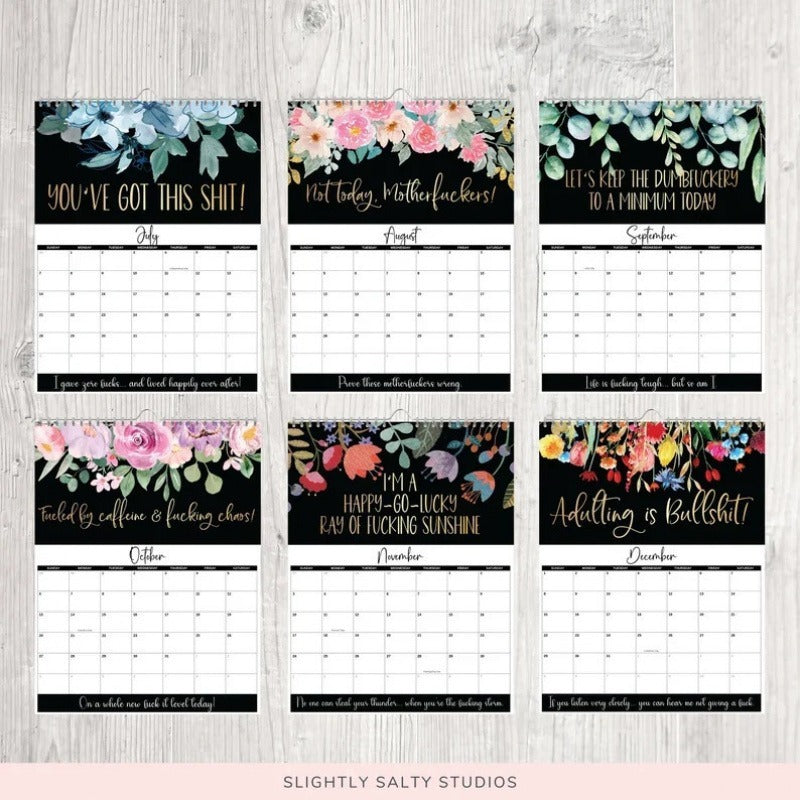 Tired Female Flower Calendar Living Room Decoration